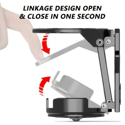 Motorcycle-Compatible Rotatable & Foldable Water Bottle & Cup Holder