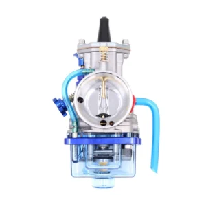 Sda5b6f7bd4a947f3ad2a887434edcb556.webp Motorcycle Carburetor For Keihin Koso OKO Power Jet PWK 24mm 26mm 28mm 30mm 32mm 34mm 2T 4T blue Float bowl