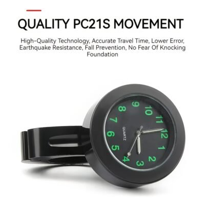 Universal Motorcycle Refit Bike 7/8'' 22mm-1'' 25mm Handlebar Mount Clock