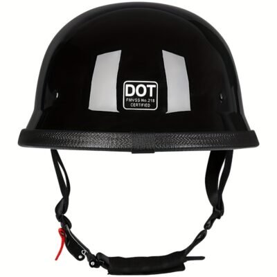 c72c1e65-e1bf-49cf-a2d0-9e27a56f50a8.jpg Open Face Motorcycle Helmet, Retro Half Helmet, Suitable for Both Men And Women, Stylish German Vintage Wave Helmet, Perfect for All Seasons - 108 Glossy Black