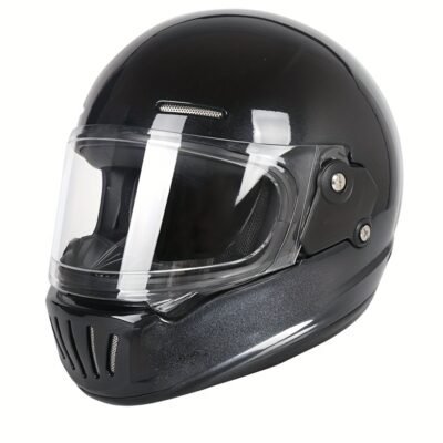 Retro Motorcycle Helmet Full Coverage Helmet for Men and Women in All Seasons
