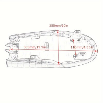 c8f1437a-854d-11ef-8b10-0a580a687c72.jpg Vintage Seat Pad for Motorcycles, Compatible with Yamaha Cafe Racer CG125 and For HONDA